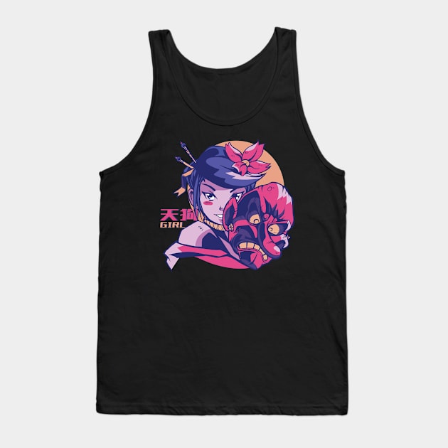 Anime Tengu Girl Tank Top by Toda Loca